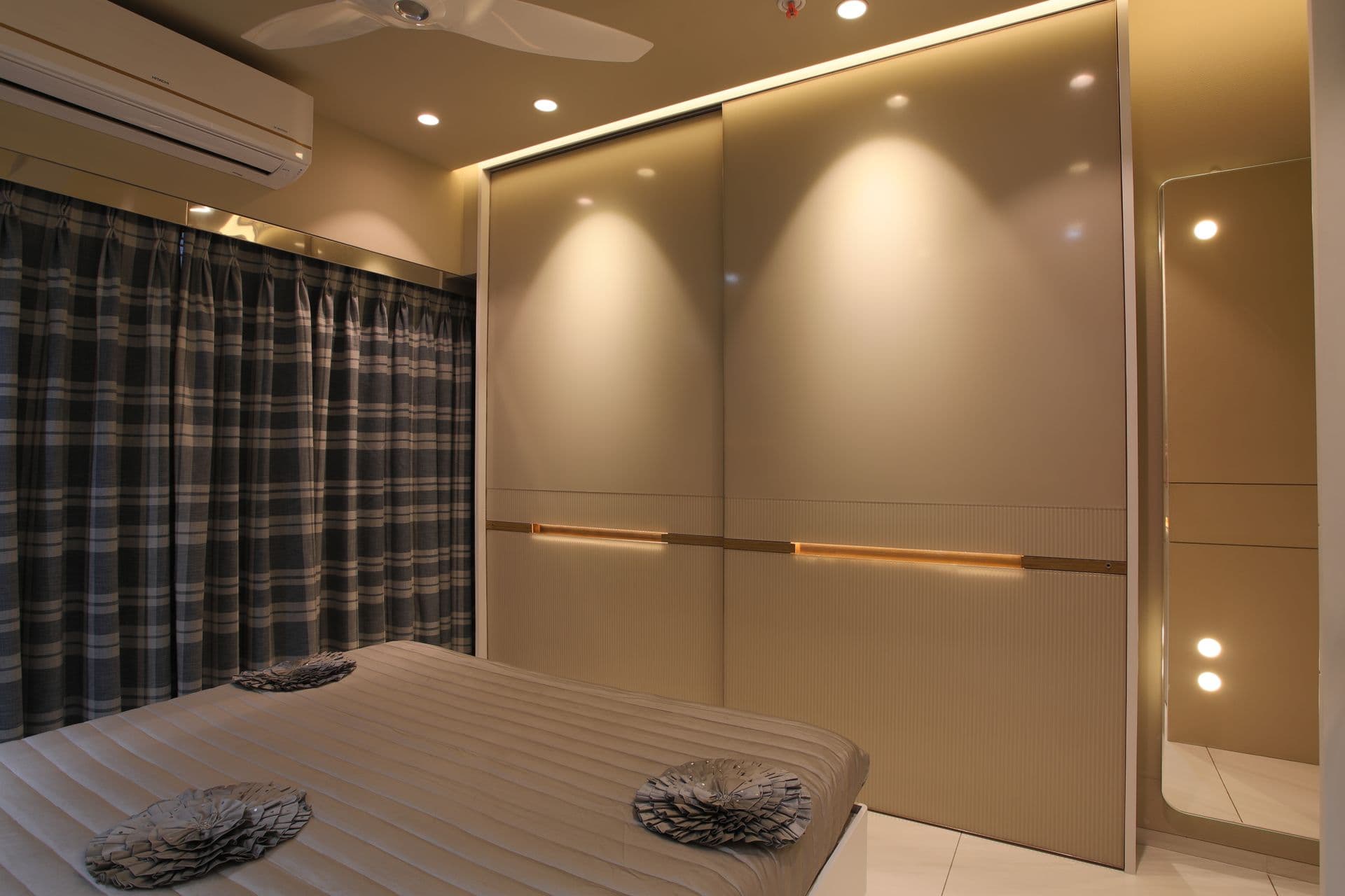 Built-in premium sliding door wardrobe setup